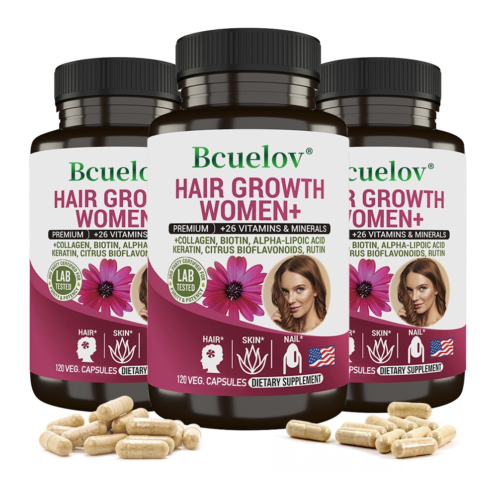 Female Hair Growth Capsules Radiant Skin Supports Hair Nails Health US