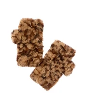 Surell Accessories Knitted Stretchy Texting Mittens Brown
