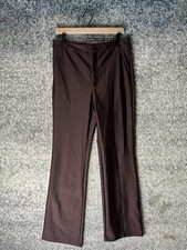 Good American Pants Womens 12 Brown Knit Straight Leg Dress Pockets Work Office