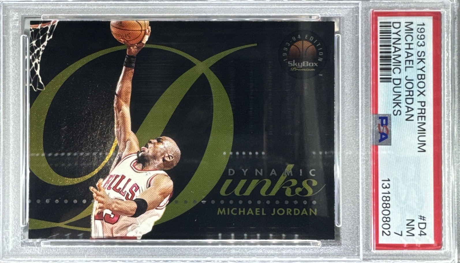 1993-94 Skybox Premium Dynamic Dunks Michael Jordan #D4 PSA 7 HOF