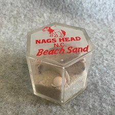 NAGS HEAD N.C. Beach Sand in Plastic Hexagonal Jar - Outer Banks, North Carolina