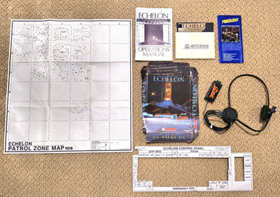 Echelon with Lipstik headset Commodore 64 128! C64, C128! Tested, Works Great!