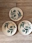 Vintage Trio Stangl Pottery "Thistle" pattern plates