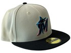 New Era Florida Miami Marlins Fitted 59Fifty White Black Baseball Hat Size 7 5/8 — photo 4