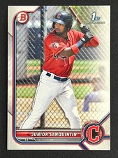 4 Card Lot Junior Sanquintin 2022 Bowman Prospects BP80 Cleveland Guardians