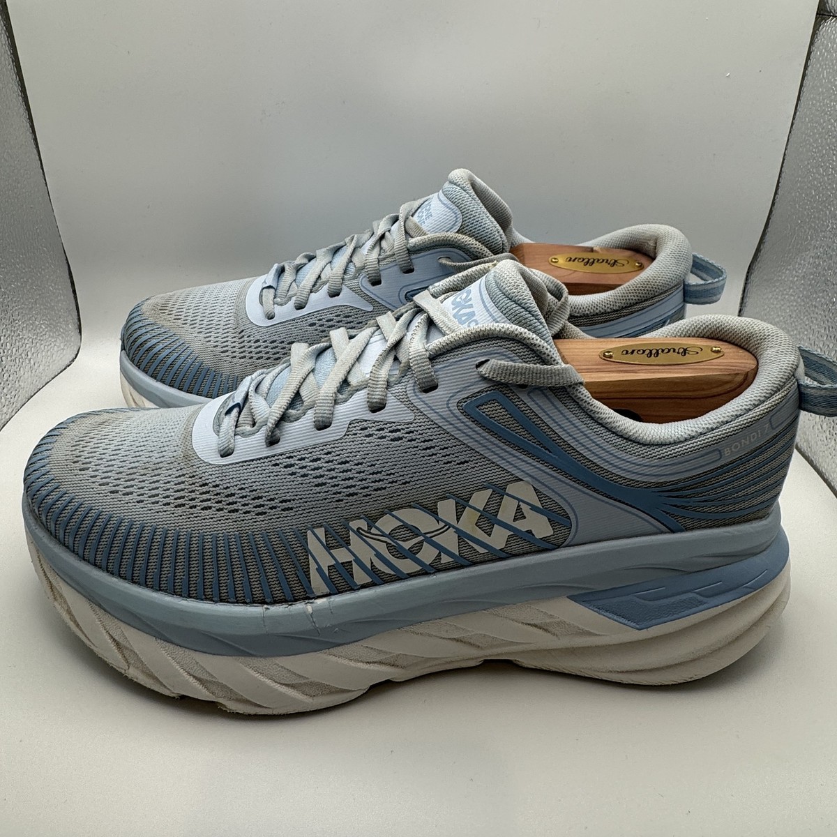 HOKA ONE ONE - ホカオネオネ BONDI 7 WIDE 1110531 Hoka One One Bondi 7 Women's Wide D Ice Water, White 1110531 IRW