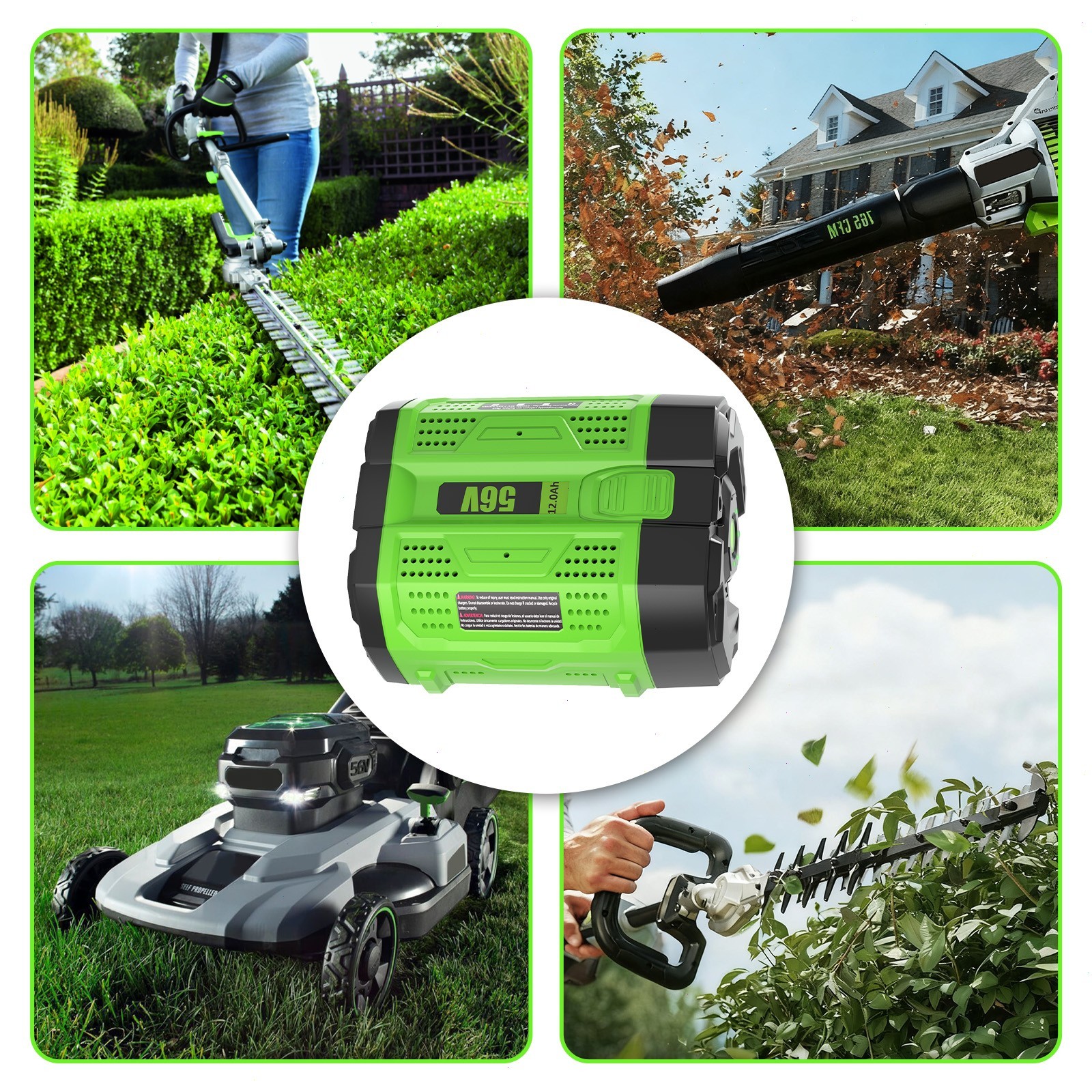 12.0Ah OEM EGO Power+ BA1400T 56-Volt Battery with Upgraded Fuel Gauge (3rd Gen)