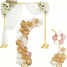 2-in-1 Dual-use Square Balloon Arch Stand Metal Wedding Backdrop Stand Party