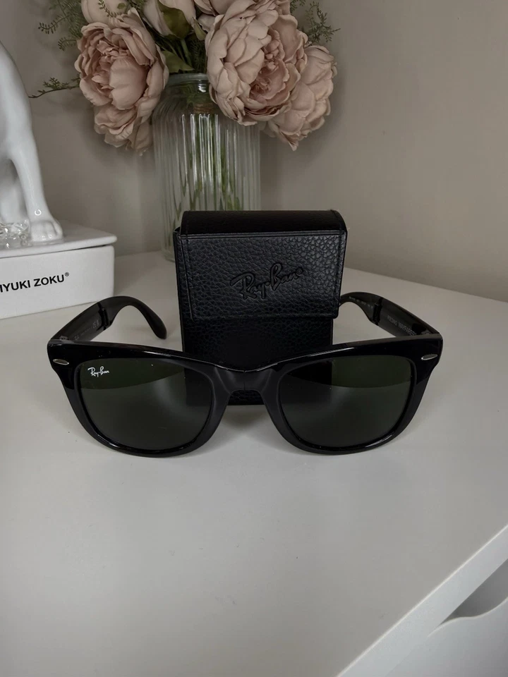 Ray-Ban Wayfarer Folding Classic RB4105 Sunglasses - Black/Green, photo 2 of 5