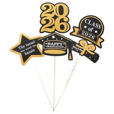  1 Set Gold Graduation Decorations - Class of 2026 Table Decor Congrats Grad
