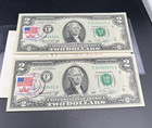 2 Consecutive 1976 $2 Bicentennial Canton GA Postal FRN Federal Reserve Notes UN