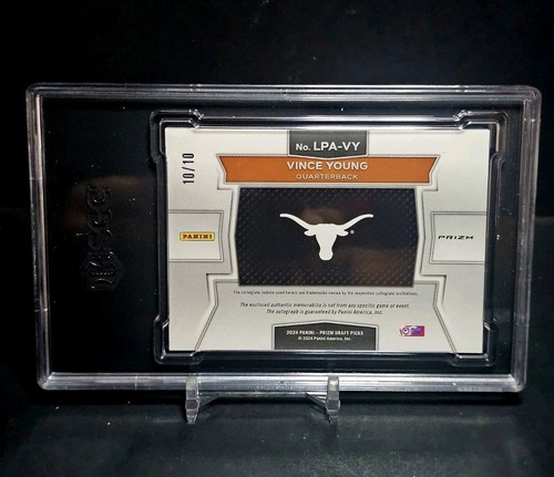 2024 Panini Prizm DP Vince Young Legends Auto Relic #LPA-VY SP#10/10 SGC 10/9.5 - Picture 2 of 2