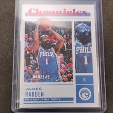 Panini Chronicles James Harden #3 Red Serial Numbered /149 Philadelphia 76ers