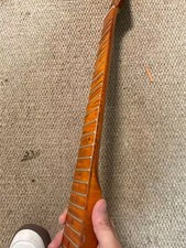 AAA 21 Fret Gloss Roasted Flame Maple Electric Guitar Neck for S-Style Replace