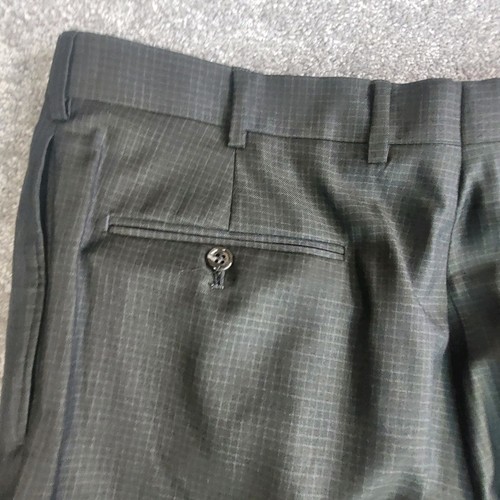 Joseph A Bank Karierter Grau Seide Wolle Anzug 44 L Hose 36x32 Loose Fit 2 Teiler JOS - Bild 18 von 19