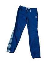 Vintage Umbro Youth Sweatpants XL 14/16 Blue Drawstring Logo Soccer Track