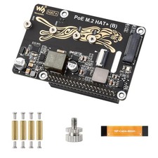 PCIe to M.2 Adapter with PoE Function for Raspberry Pi 5 Supports NVMe SSD