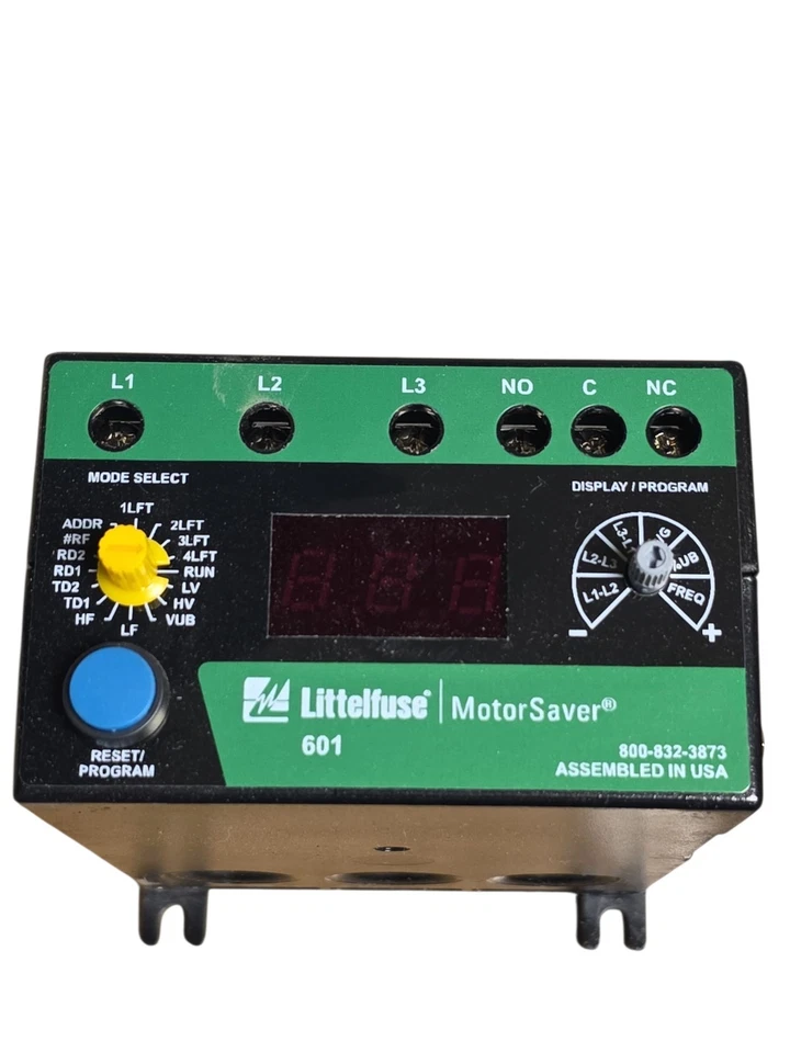 LITTELFUSE 601 MOTORSAVER 3-PHASE VOLTAGE MONITOR 200 - 480 VAC 50/60Hz ( NEW ) - Image 2 of 4