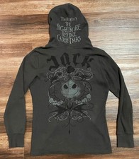 Disney Store Nightmare Before Christmas Jack Skellington Thermal Hoodie Womens M