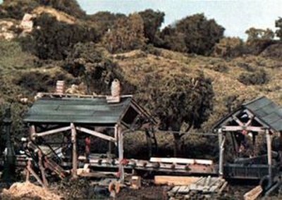 Woodland Scenics TS154 HO Tie & Plank Mill Trackside Scenes Kit
