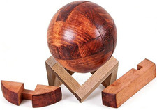 Wooden Brain Teaser Puzzles for Adults - Challenging 3D IQ Logic Games for Teens