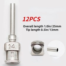 12pc/lot Blunt Tip Dispenser Needles Stainless Steel Needle Glue Adhesive 0.5in 