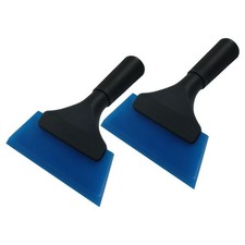 Hordion 2 Pcs Small Squeegee 5 Inch, Rubber Blade Window Tint Blue