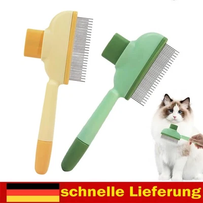 LC-PARTS Fellblitz Bürste Pfotenmond Katzenbürste mit Auslöseknopf Selbstreinigender ~