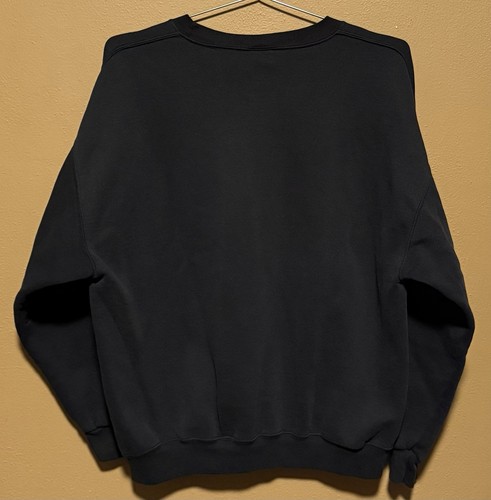 Vintage 90s Russell Athletic Blank Black Sweatshirt Crewneck - Mens Size XL - Picture 2 of 3