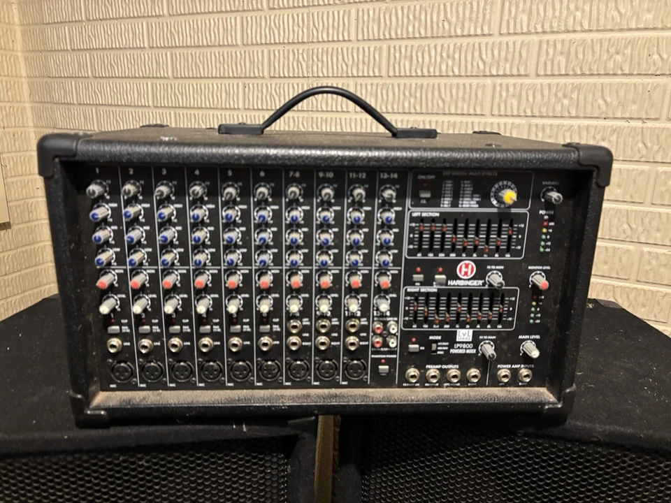 Sistema de megafonía Harbinger LVL Lp9800 con altavoces y monitores Peavy Pa probado funciona Foto 2 de 4