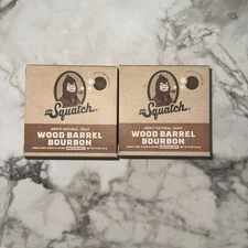 DR. SQUATCH MEN’S NATURAL SOAP WOOD BARREL BOURBON 5 OZ BAR X 2 BARS BRAND NEW