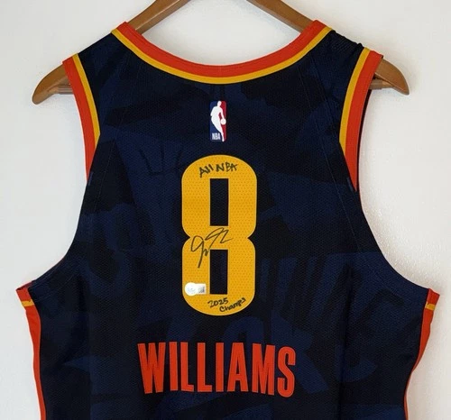 Jalen Williams Thunder Signed All-NBA 2025 Champs Nike ADV Authentic Jersey BAS
