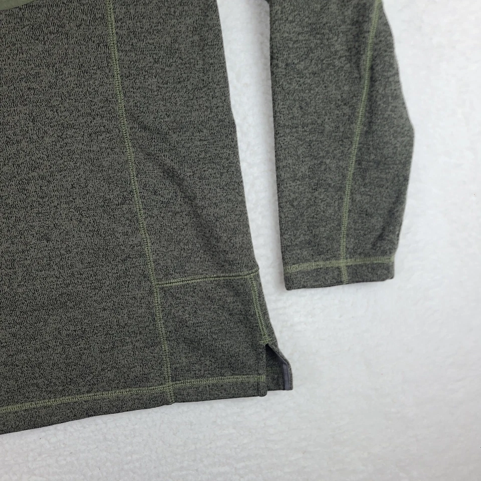 REI Fleece Sweater Mens XL Olive Green 100% Polyester Quarter Button Sweatshirt - Image 2 of 4