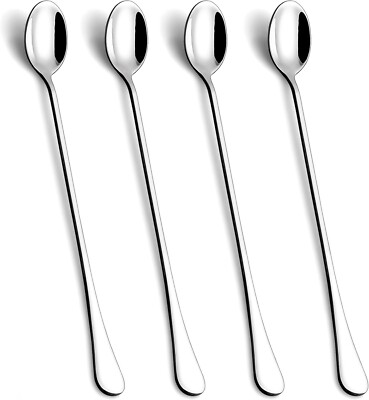 9.5-Inch Long Handle Spoon, Ice Tea Spoons, Ice Cream Spoon, Long Coffee Spoons