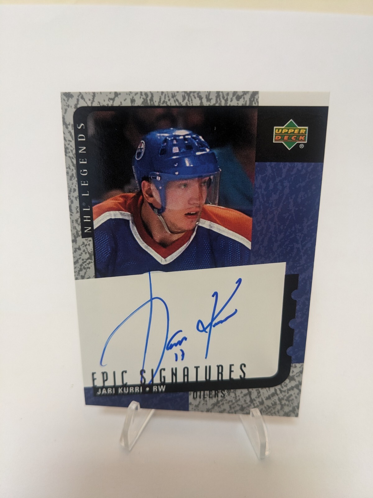 2000-01 Upper Deck Legends Epic Signatures Jari Kurri Auto Edmonton Oilers #JK