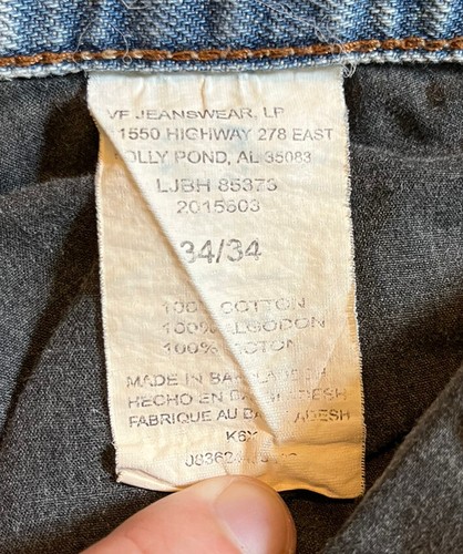 Vintage 1999 Lee Dungarees Loose Straight Leg Jeans Men’s Size 34x34 Denim Pants - Picture 8 of 12