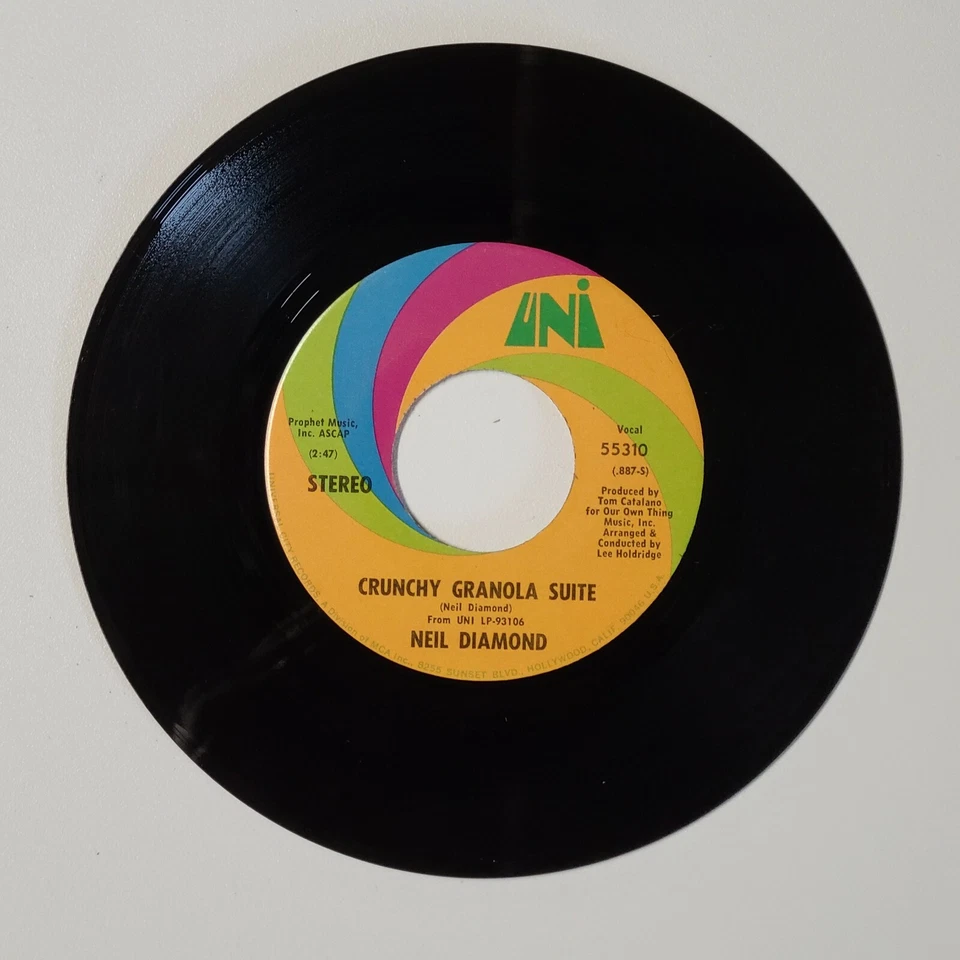NEIL DIAMOND STONES/CRUNCHY GRANOLA SUITE (VG+) 55310 45 RECORD - Изображение 2 из 2
