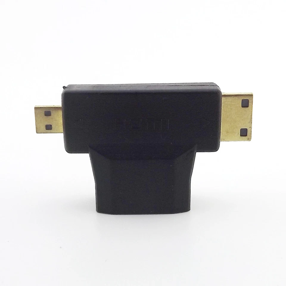 Cable Adapter 2 in 1 HDMI-compatible Female To Mini Male + Micro Male Connector - Image 3 of 4