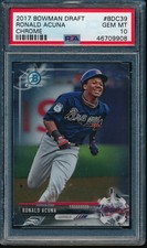 PSA 10 RONALD ACUNA JR. 2017 Bowman Chrome Draft Braves Rookie Card RC GEM MINT