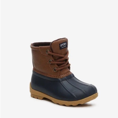 NEW! Sperry Port Duck Boots Toddler Kids Brown Black SZ 7 Toddler