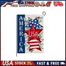 Patriotic Welcome Garden Flag 12x18" Double Sided USA 4th of July Veteran's Day