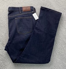  65 New Lands' End Men's Straight Fit 5 Pocket Stretch Denim Jeans Rinse 44x31