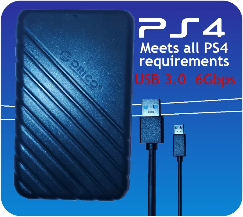 PS4 External Hard Drive PS4 Pro, Slim & Original 1TB 500GB USB 3.0 Game Drive - Image 4 of 4