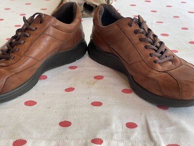 Ecco Men 11.5 US Lace Up Oxfords Shoes Brown Leather | eBay display picture 1
