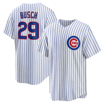 Michael Busch #29 Cub-s Blue Size S-5XL White TMB5291