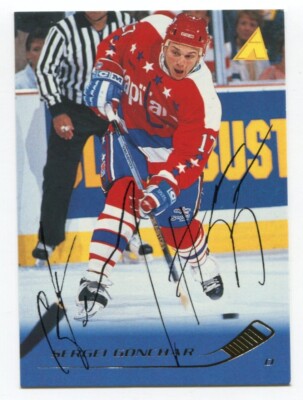 1995-96 Pinnacle Rink Sergei Gonchar Signed Card NHL Hockey Autograph AUTO #71