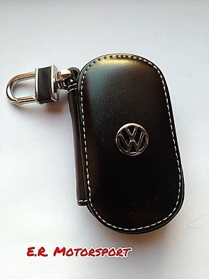 E.R. MOTORSPORT Portachiavi in ecopelle NERO contenitivo