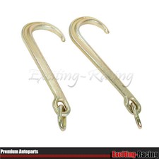 2 Pc 15 Inch J Hook Heavy Duty Grade 70 Tow Axle Strap Wrecker Roll Back Clevis