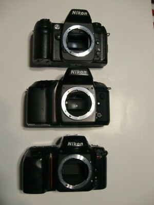NIKON N50,N70,&N80 bodies;3pc lot. Beautiful vintage !! 'see description' 