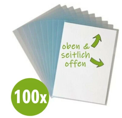100x Durable Prospekthüllen A4 Sichthüllen genarbt oben&rechts o. 100my 233719